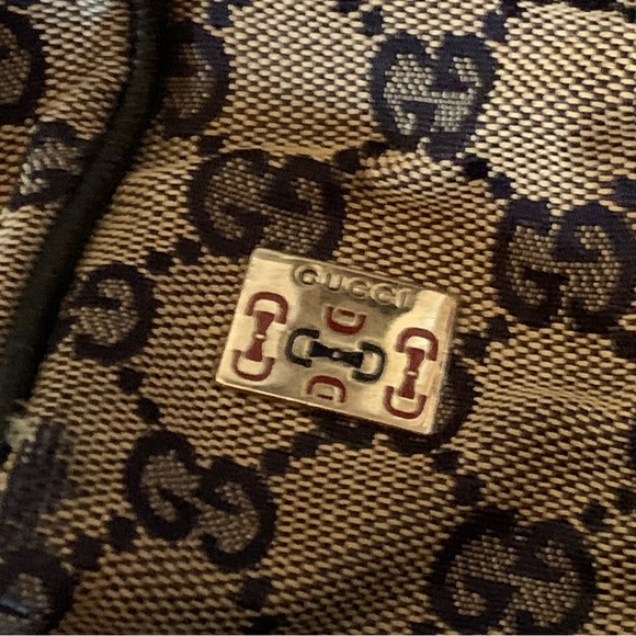 Authentic Gucci Tote Bag Gg Canvas Sherry Navy/Canvas - Picture 6 of 7